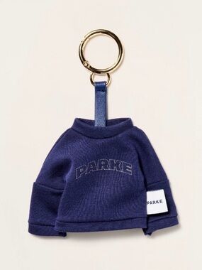 Parke x target Navy Mini mock neck Sweatshirt Keychain bag charm NWT
